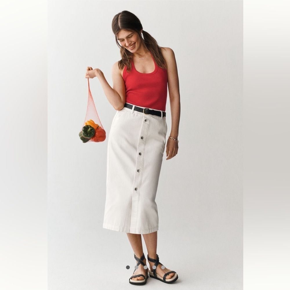 Sanctuary White Straight-Leg Button-Front Jeans